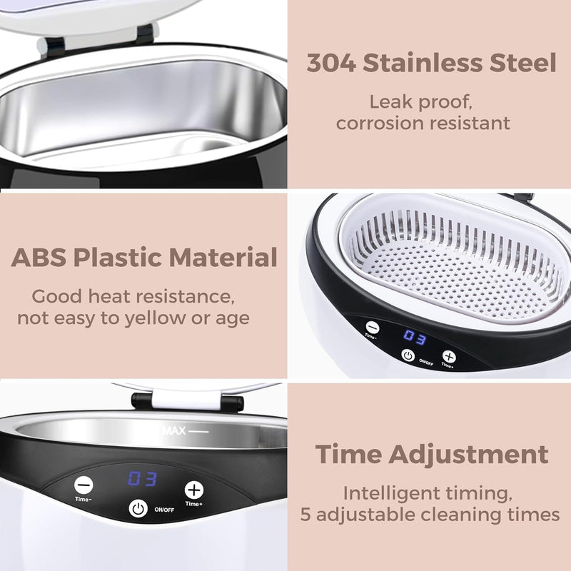 Ultrasonic Jewelry Cleaner 650ml with Watch Holder – ShineMate
