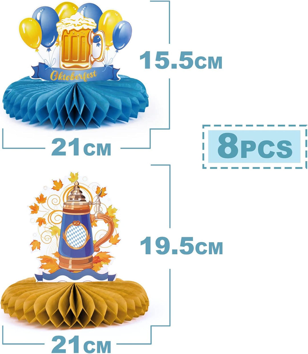 Honeycomb Table Decoration Set of 3 – FestFreude Oktoberfest 2025