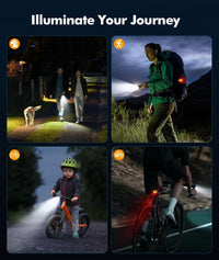 Rechargeable Bicycle Light Set with 3+6 Modes and Side Lighting – RoadBeam