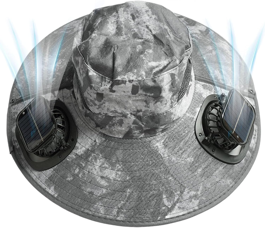 Sombrero con ventilador solar y protección UV – Solvoro