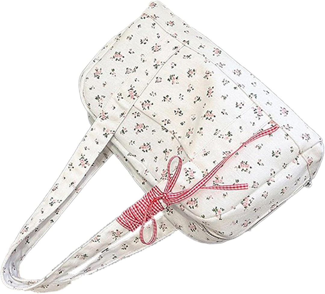 Bow Duffle Bag – Große Canvas-Wochenendtasche mit Bandakzent – Floria