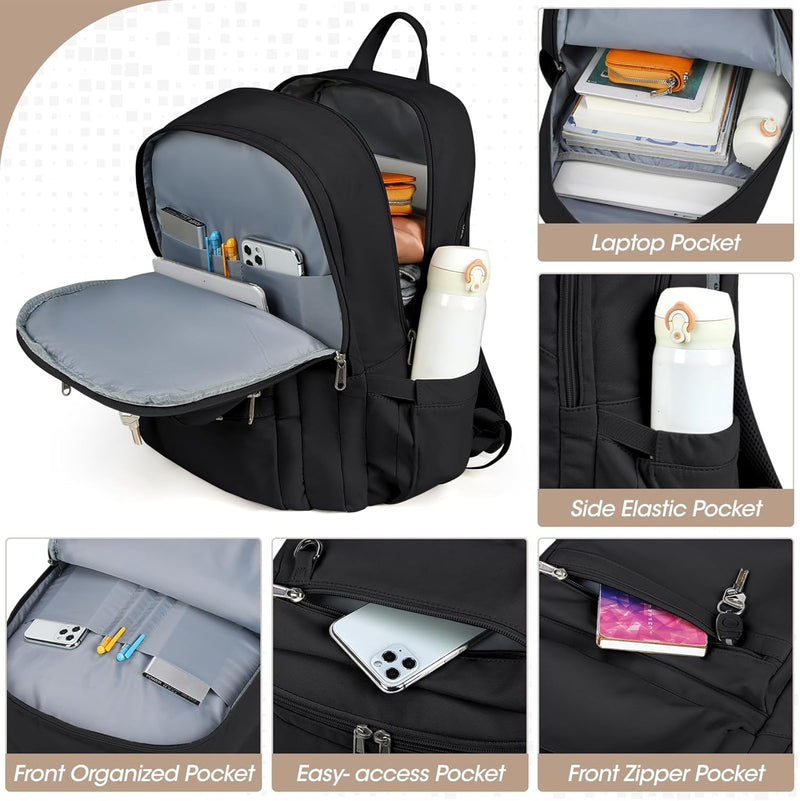 Mochila ligera de viaje y escolar de 39,6 cm