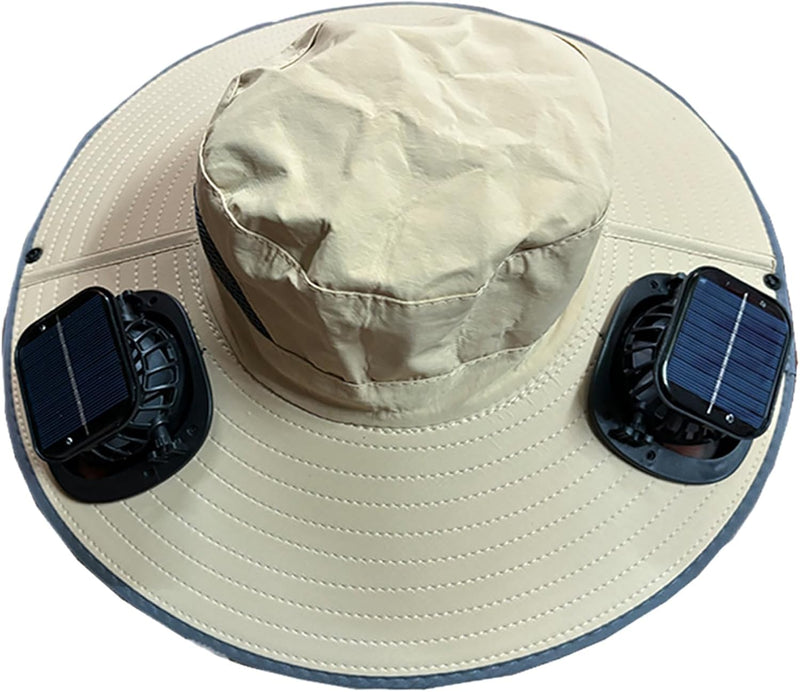 Sombrero con ventilador solar y protección UV – Solvoro