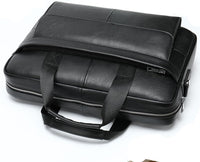 Premium Cowhide 15” Business Briefcase with Organizer Compartments