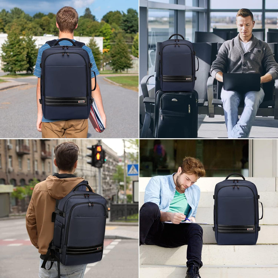 Utvidbar 45–55L vanntett reise-ryggsekk med 46,5 cm laptoplomme