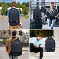 Utvidbar 45–55L vanntett reise-ryggsekk med 46,5 cm laptoplomme