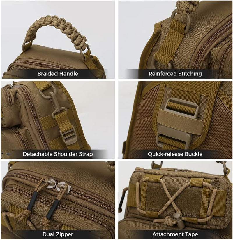 Angel Sling Tasche mit Multi-Taschen für die Angelgeräteaufbewahrung – Arvion