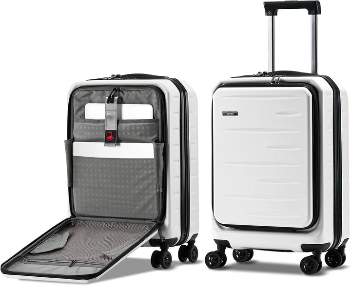 Maleta rígida expandible con compartimento frontal y cerradura TSA