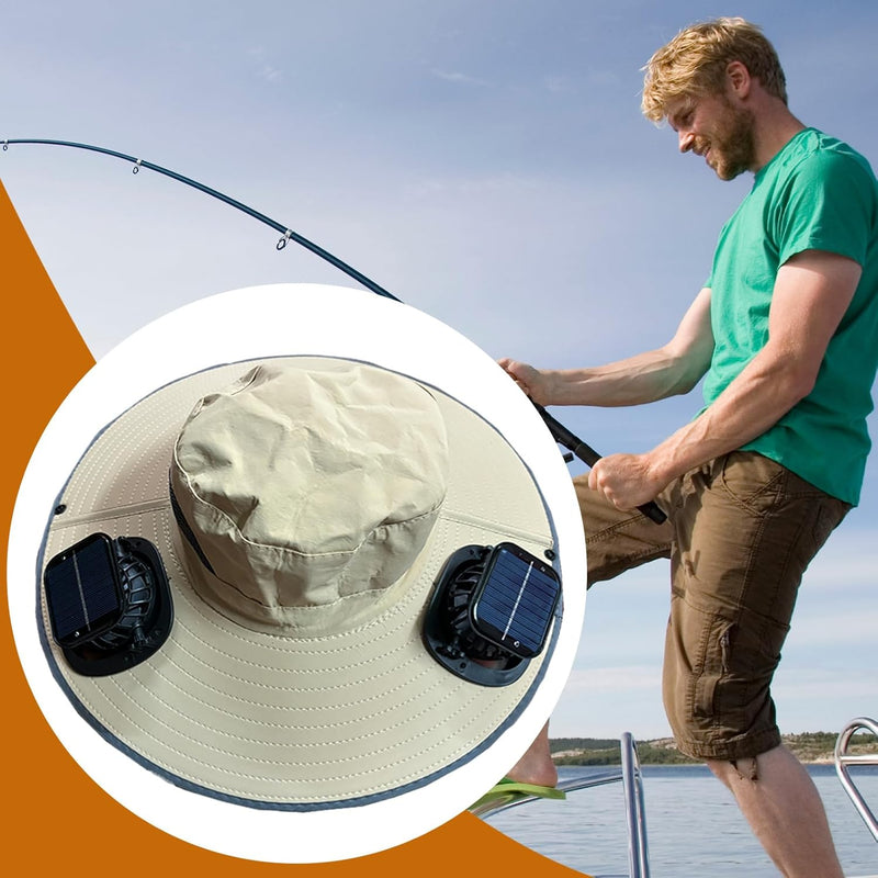 Sombrero con ventilador solar y protección UV – Solvoro