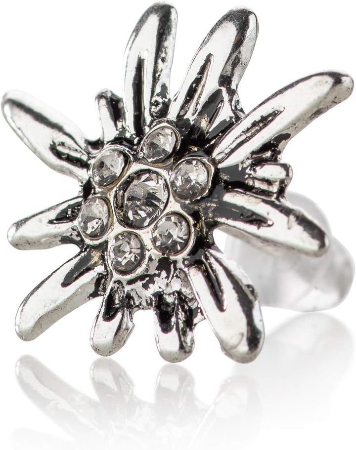 Pendientes de botón Edelweiß – BergFlamme Oktoberfest 2025