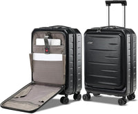 Maleta rígida expandible con compartimento frontal y cerradura TSA