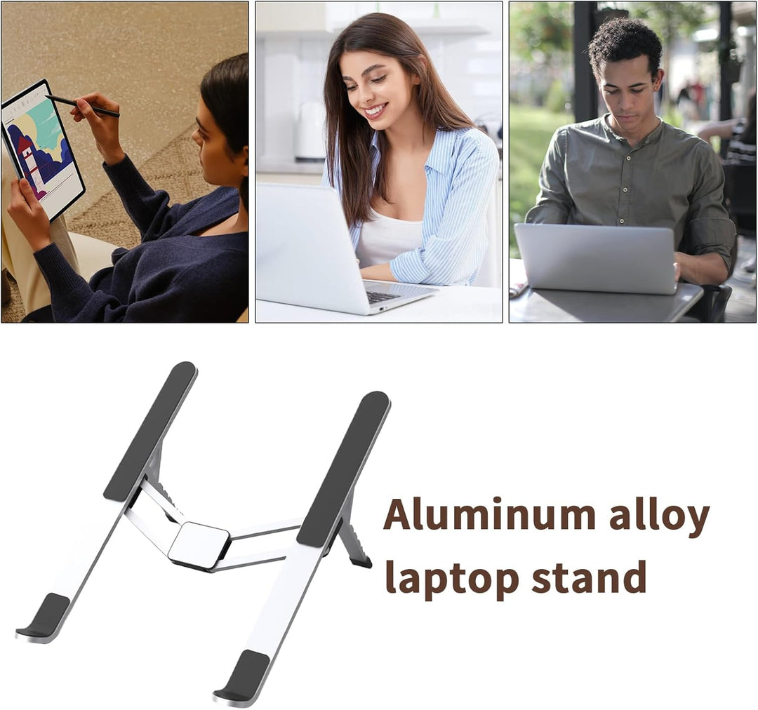 Adjustable Laptop Stand – Foldable Cooling Holder for Notebooks for Office and Travel – Orvane