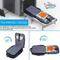 Utvidbar 45–55L vanntett reise-ryggsekk med 46,5 cm laptoplomme