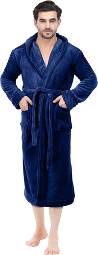 Komfortabel herre fleece badekåbe - Harry