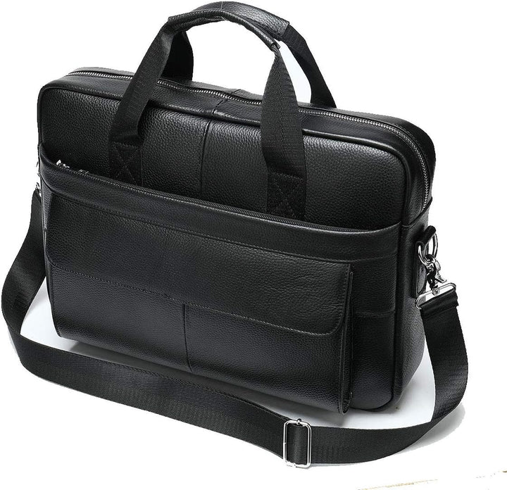 Premium Cowhide 15” Business Briefcase with Organizer Compartments