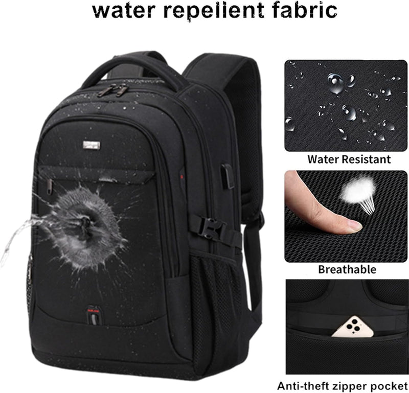 Waterproof Laptop and Travel Backpack with Organized Compartments