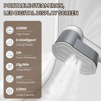 Bærbart rejse-dampstrygejern 1200W med 6 tilstande og AU-stik