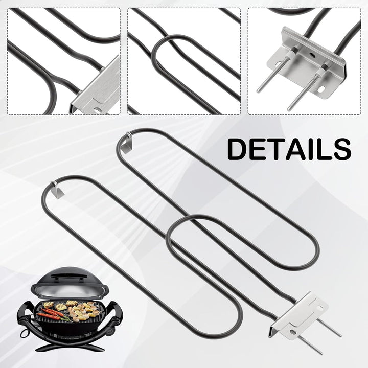 High-performance stainless steel grill heating coil 2200W for outdoor electric BBQ – Zeythra
