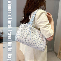 Bow Duffle Bag – Große Canvas-Wochenendtasche mit Bandakzent – Floria
