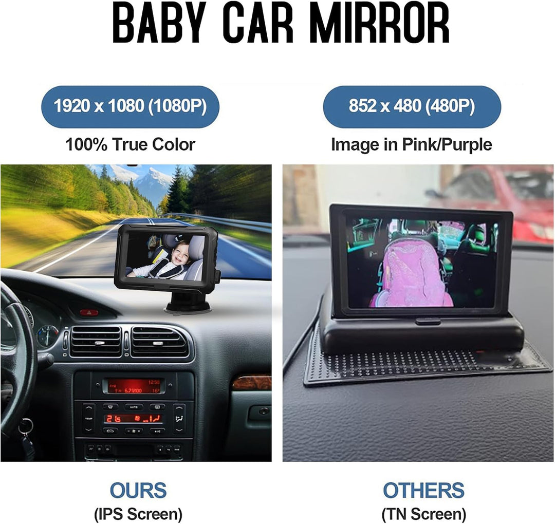 Baby mirror with 1080P camera & 4.3'' screen – Solvian