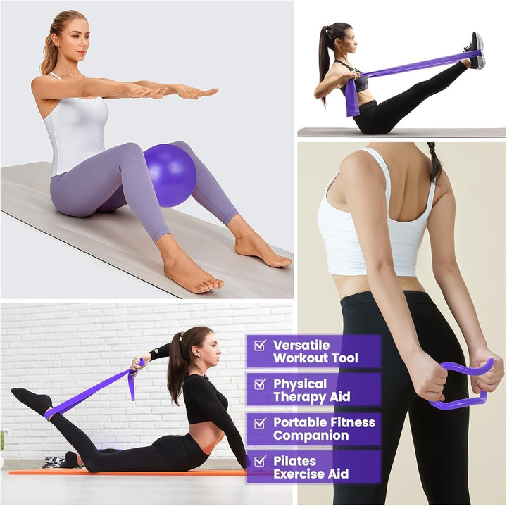 9-piece Pilates set for home with ring, ball, bands, and non-slip socks