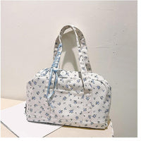 Bow Duffle Bag – Große Canvas-Wochenendtasche mit Bandakzent – Floria