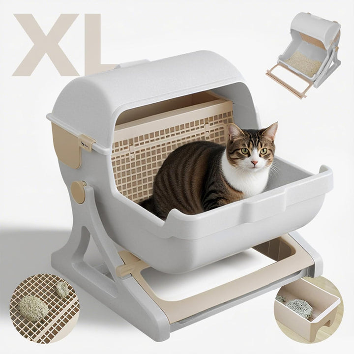 Automatische geruchlose Katzentoilette mit offenem Design – Felvora