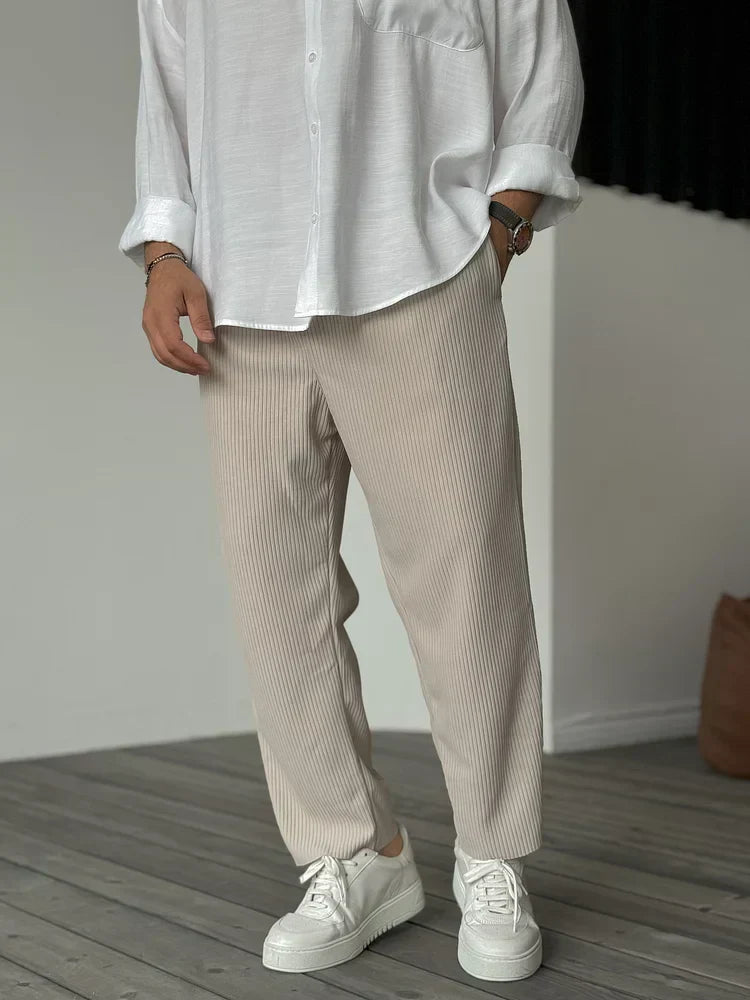 Luxe Herrenhose aus weichem Stoff – Alessio