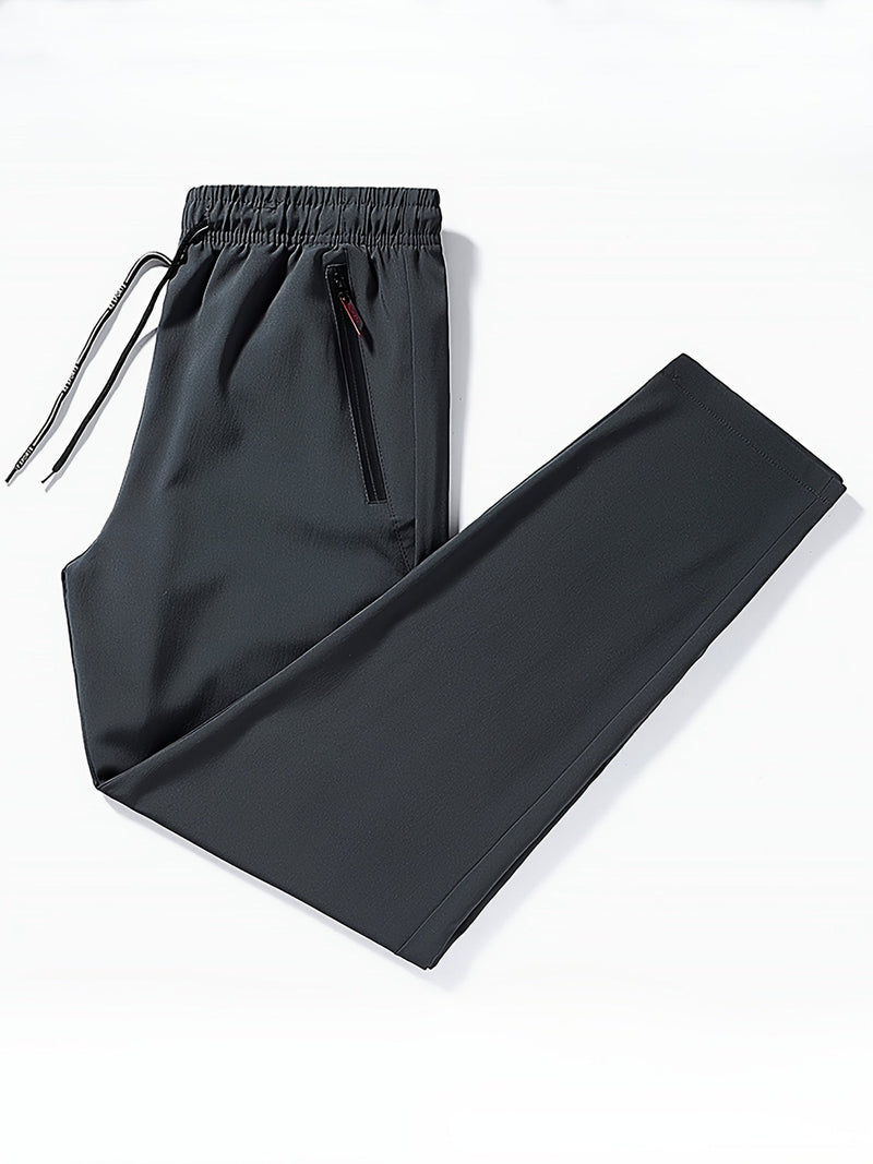 Solid-colored jogging pants with zipper details - Milan