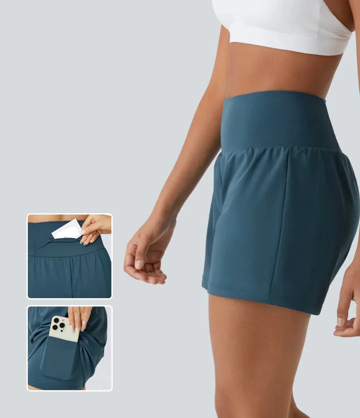 Breathable & Quick-Drying High-Waist Fitness Shorts for Women – Mirabella