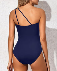 Bañador de mujer con diseño de un solo hombro y control de abdomen – Valeria