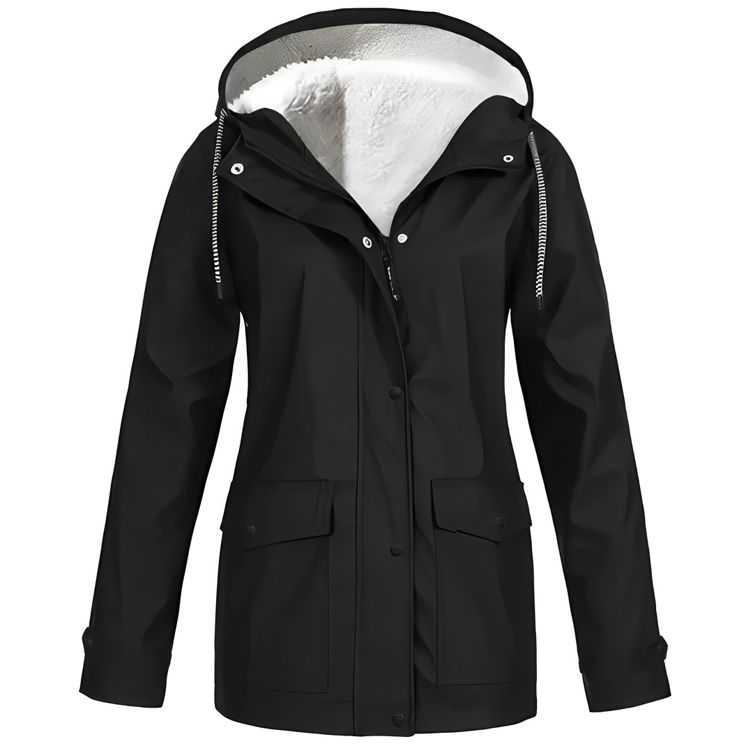 Fleece-Lined Women's Rain Jacket - WarmWarder