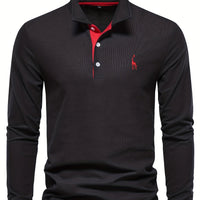 Polo cómodo para hombre con mangas largas