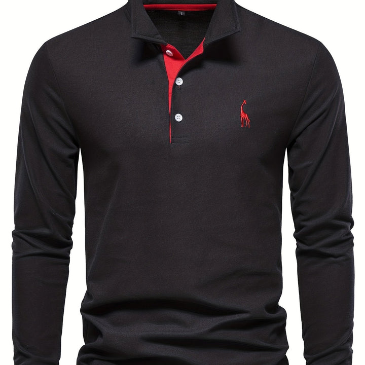 Polo cómodo para hombre con mangas largas