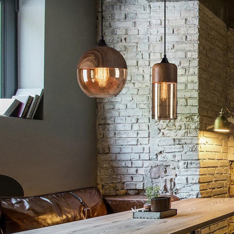 Stilfuld skandinavisk loftslampe i træ - NordLuna