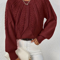 Women's knitted sweater with lantern sleeves – Sanna