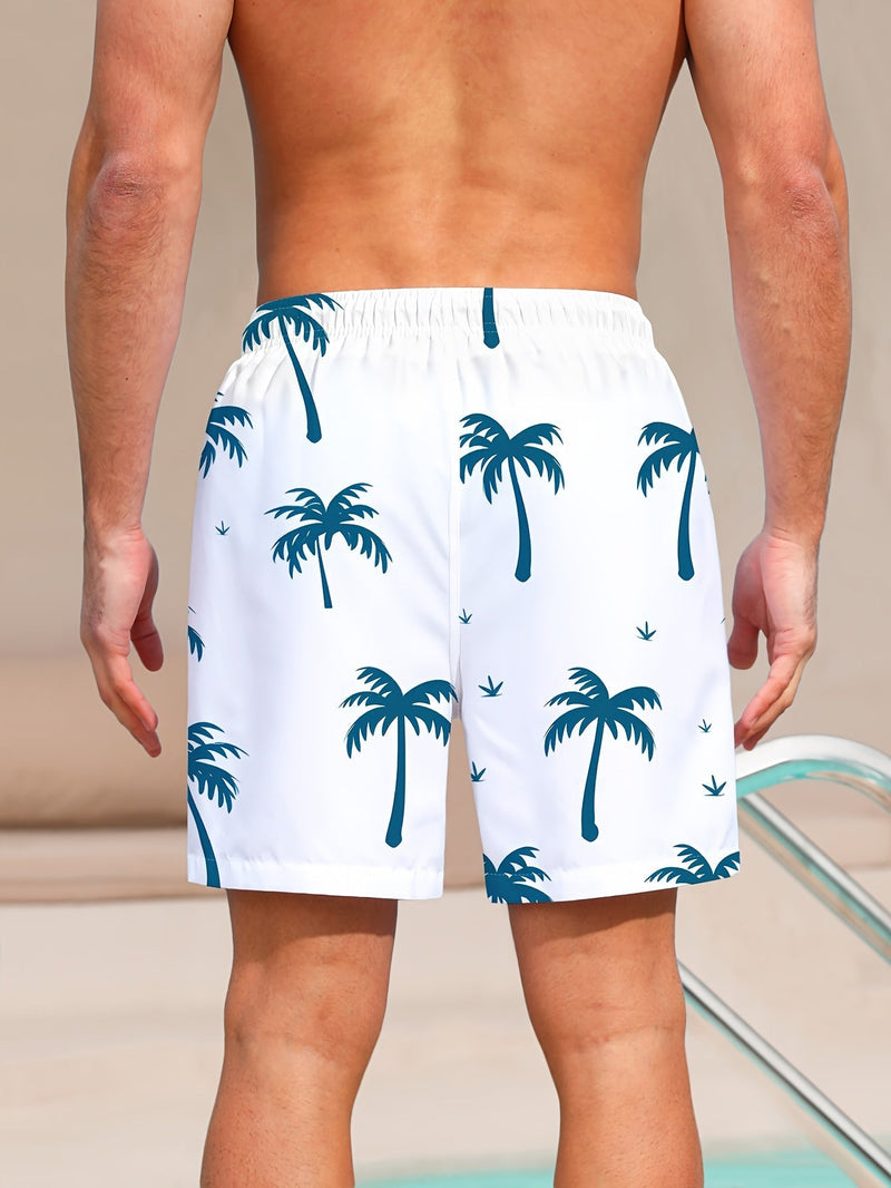 Shorts de baño para hombre con estampado de palmeras - PalmRush