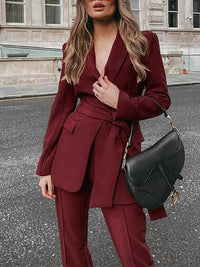Women's Blazer with Belt – Valeria