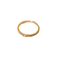 Gold-plated Sterling Silver Ring with Cubic Zirconia – Aurora