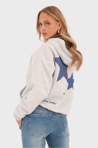 Gray women's sweater with playful star print – LunaStar