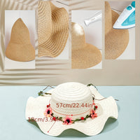 Women's Summer Straw Hat with Flower and Fruit Details – Solène