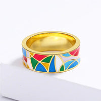 Klassisk emalje zirkonia ring – Nadia