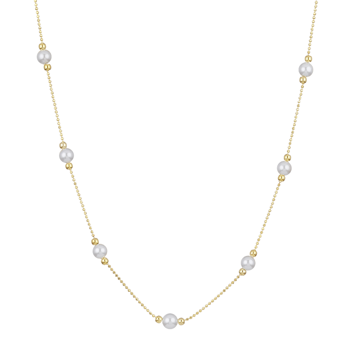 Timeless Golden Pearl Necklace – Serena