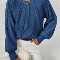 Women's knitted sweater with lantern sleeves – Sanna