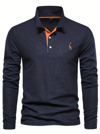 Polo cómodo para hombre con mangas largas
