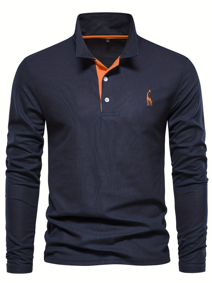 Polo cómodo para hombre con mangas largas