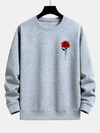 Women's Sweatshirt with Rose Pattern - Amelia
