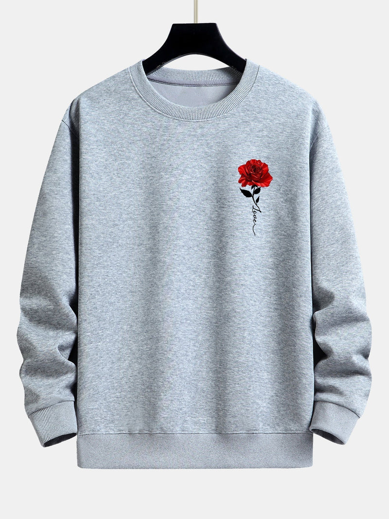 Women's Sweatshirt with Rose Pattern - Amelia