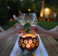 Floral Pattern Candle Lamp - FloraGlow