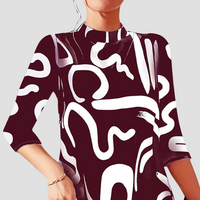 Mini dress with long sleeves & round neckline – Elanora